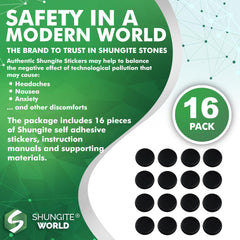 Shungite World sticker on a phone case suggesting potential energy balance during daily use.