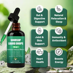 Shwfhi Soursop 10-in-1 drops dropper cap enables simple dispensing.