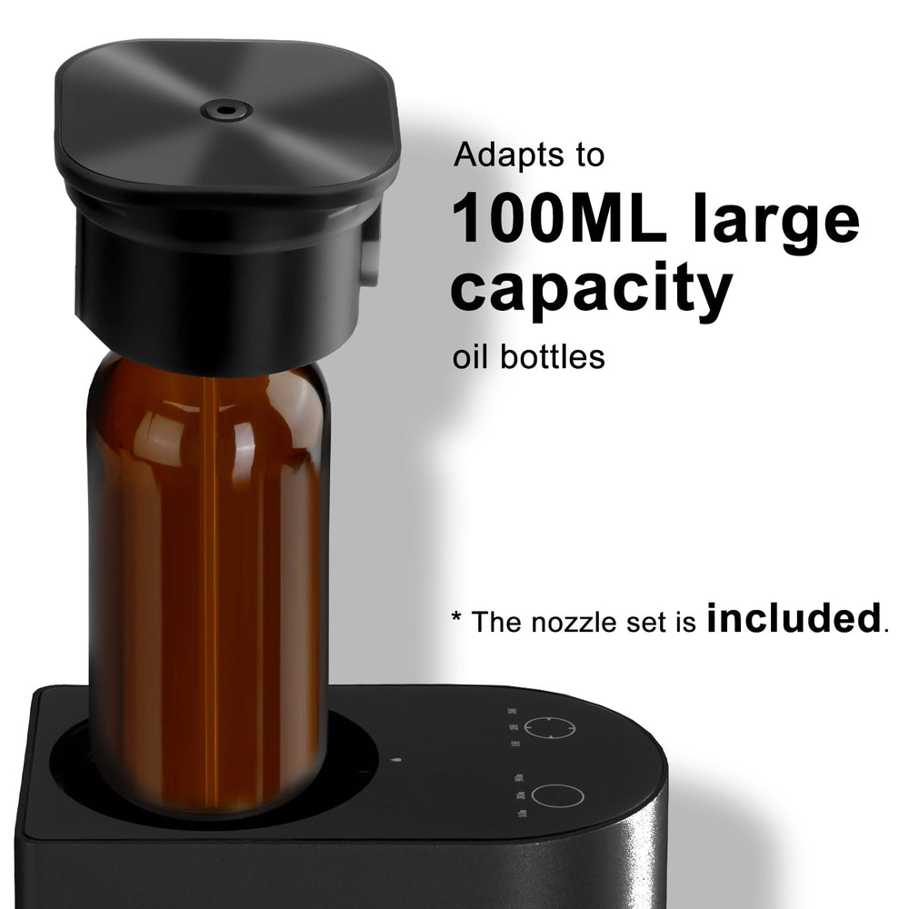 SHXMZS diffuser with matte aluminum body for a stylish hotel lobby aesthetic.