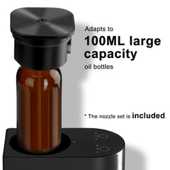 SHXMZS diffuser with matte aluminum body for a stylish hotel lobby aesthetic.