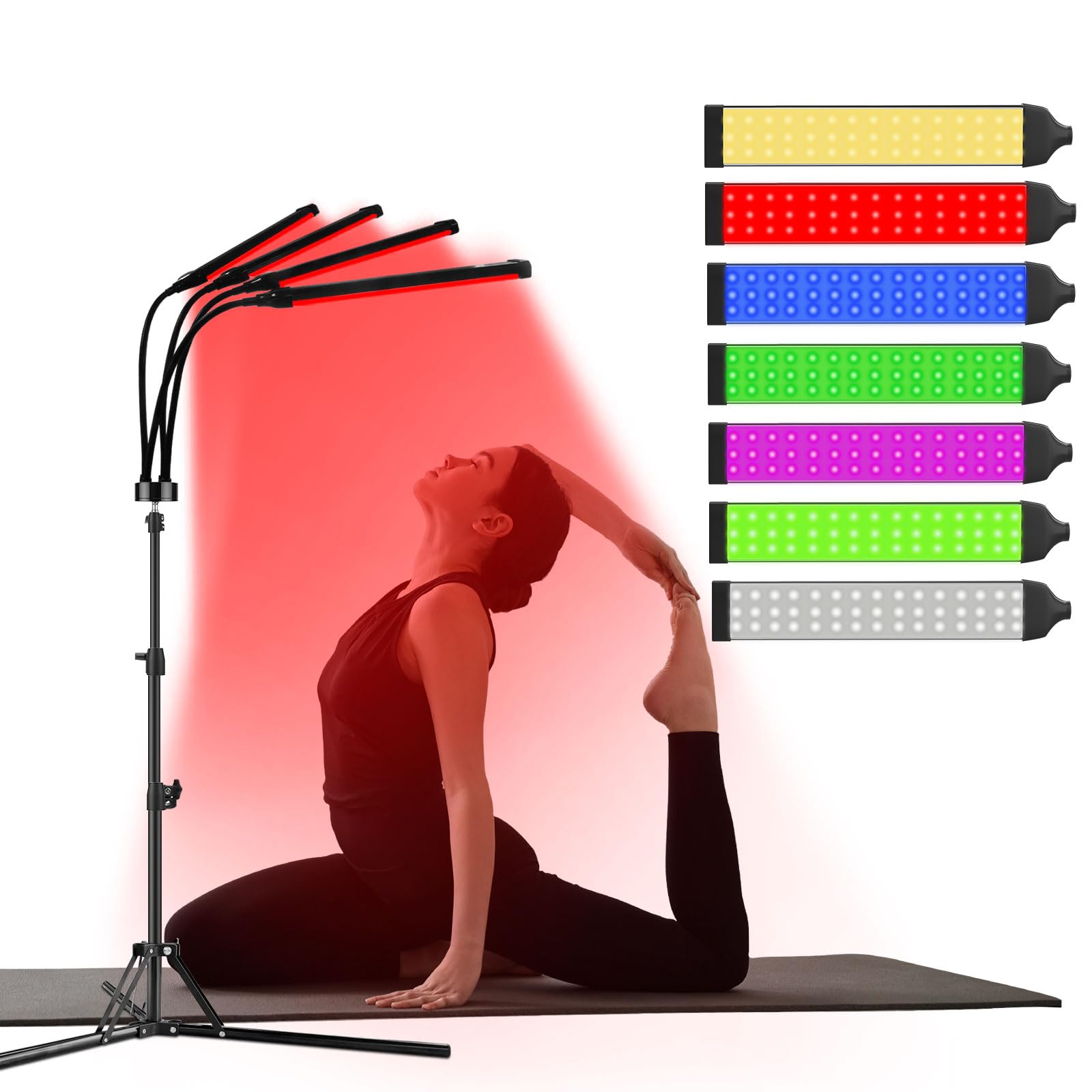 Shyineyou 7-color LED therapy lamp base with warm, targeted light