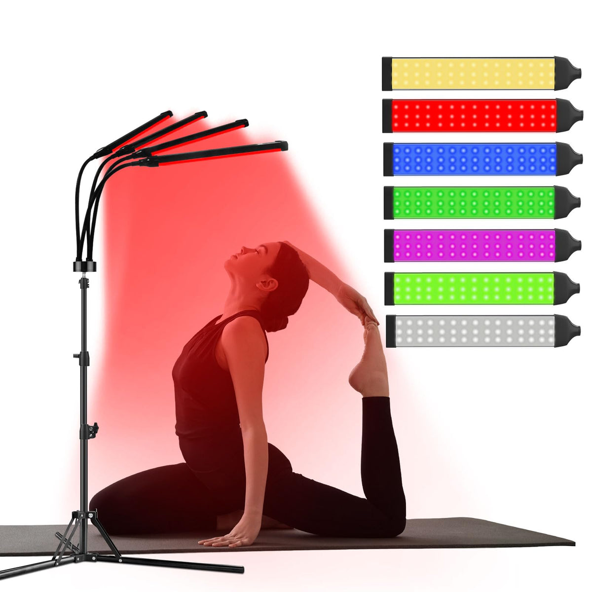 Shyineyou 7-color LED therapy lamp base with warm, targeted light