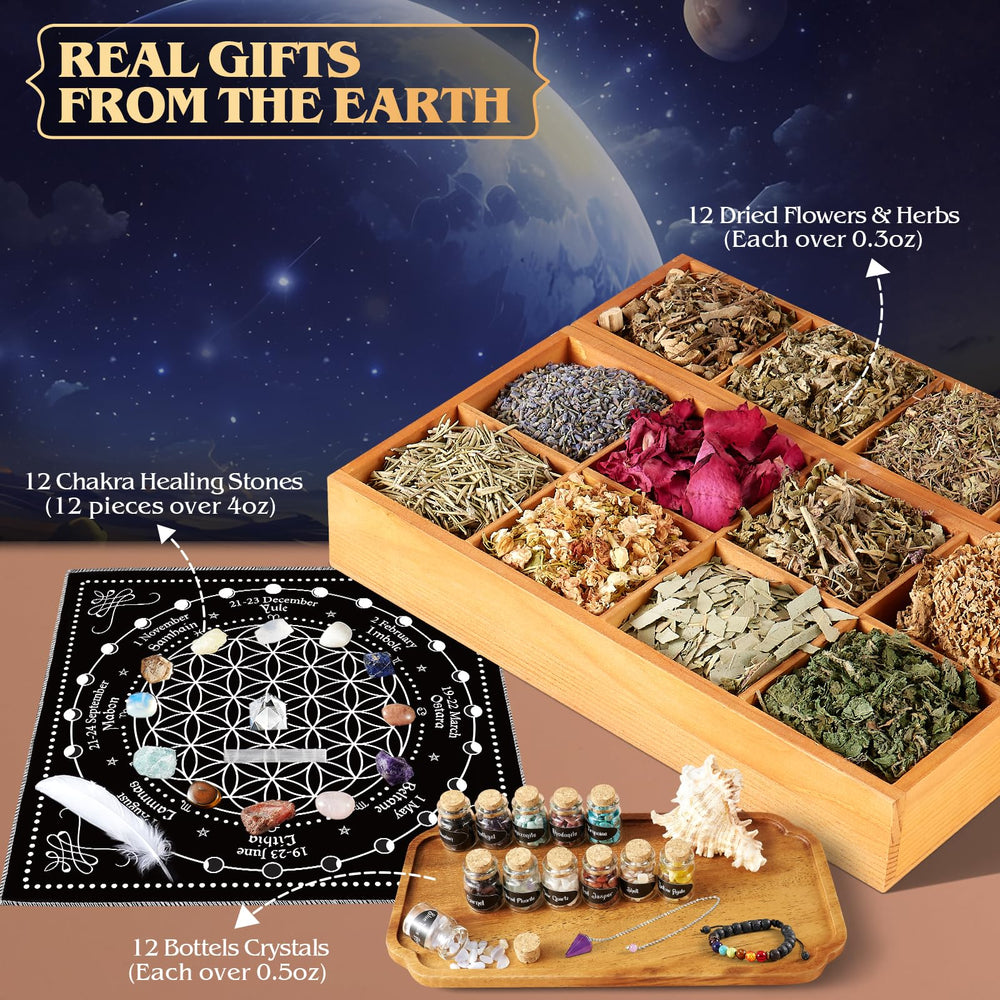 SHYSHINY crystal jars and stones set ideal for meditation and balance.
