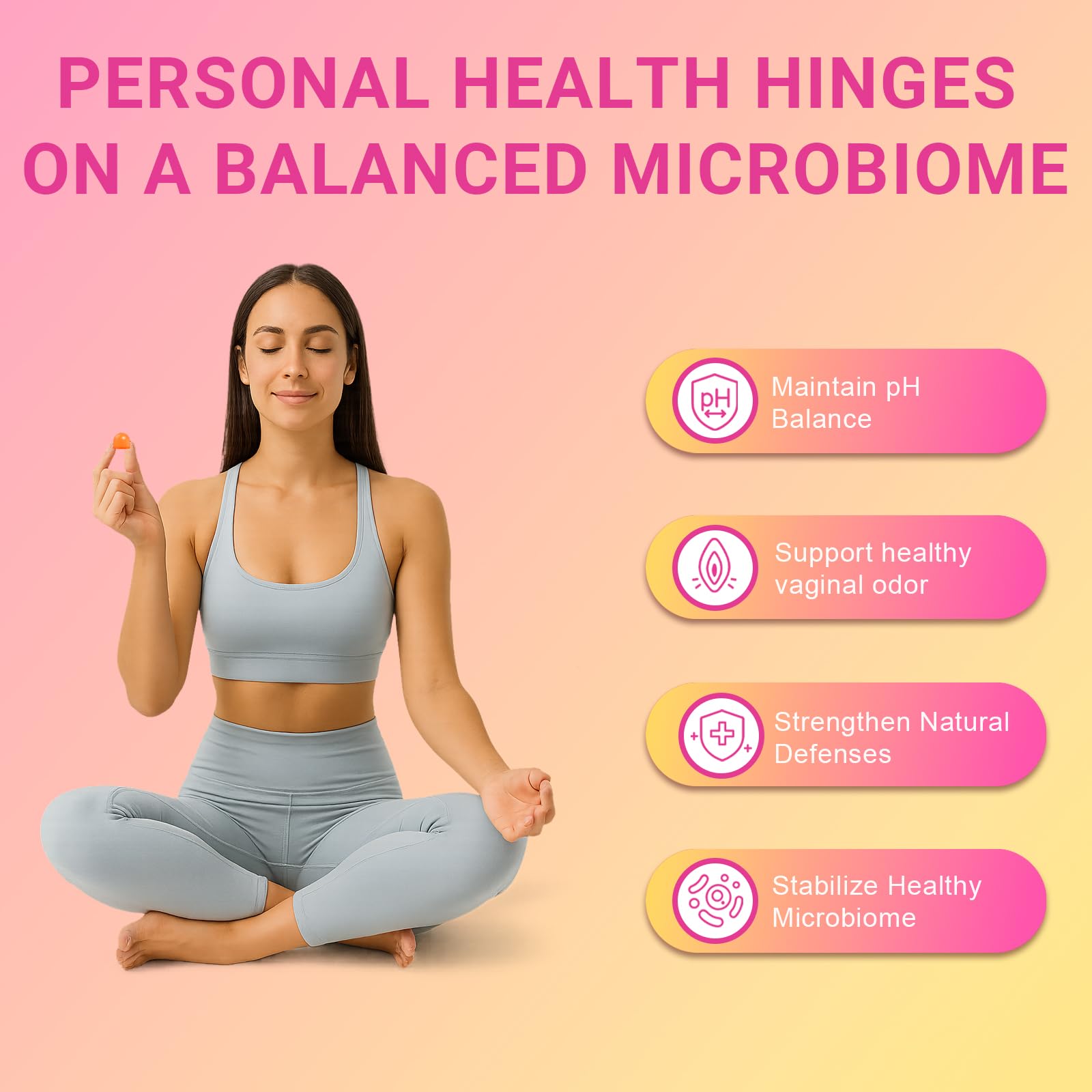 Nutrition label on Shytrouy Balance with vitamin C and probiotic ingredients
