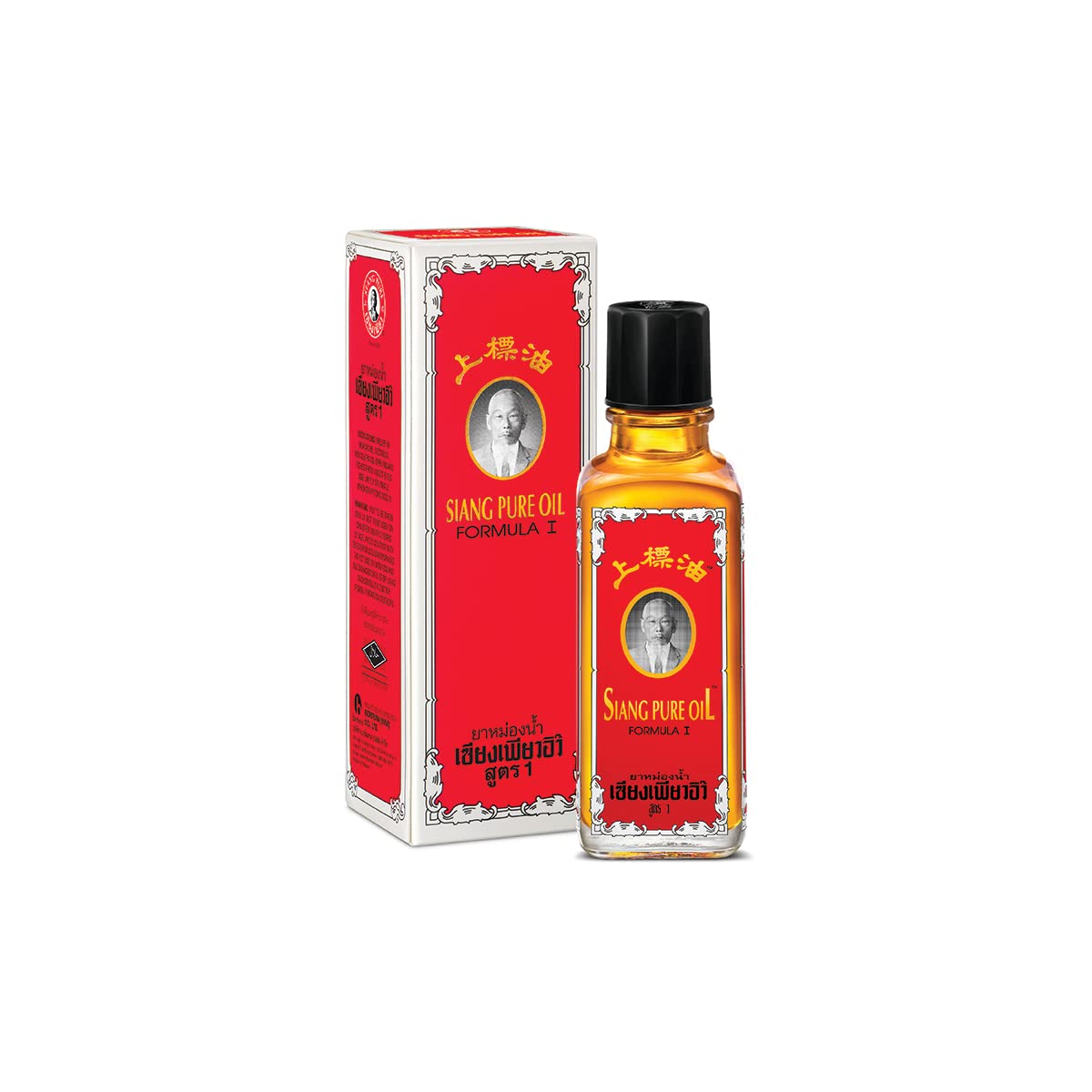 Siang Pure Oil Original Formula 25cc red bottle for soothing warmth.