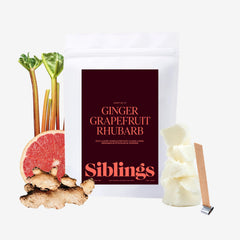 Sib-lings candle kit with wooden wick for clean, cozy burn