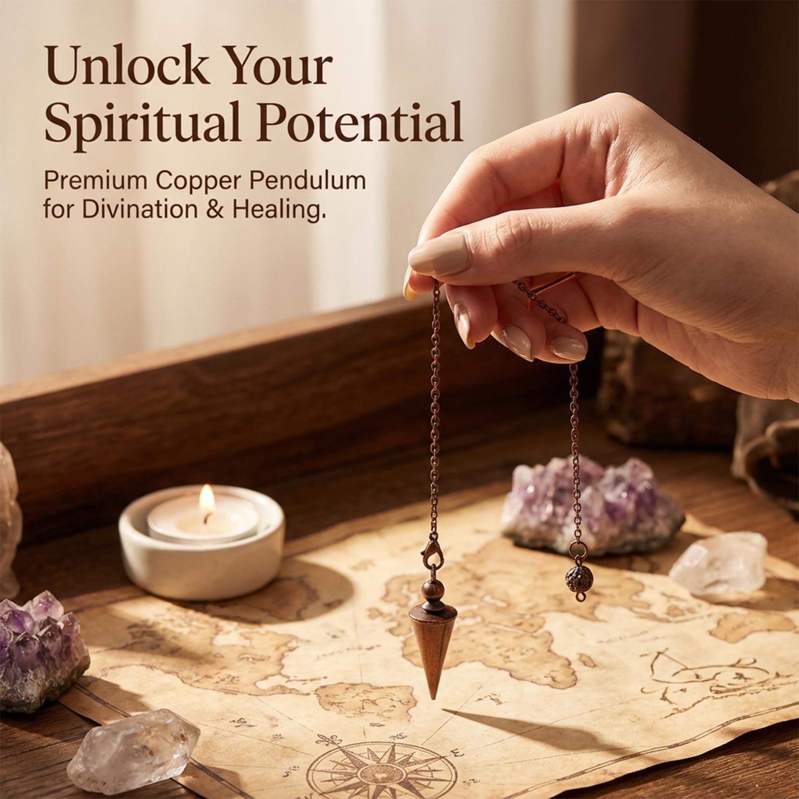 Sibba spiritual divination pendant aids reading flow during practice