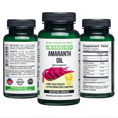 Siberian Green amaranth oil origin from Siberia Altai highlights pristine sourcing.