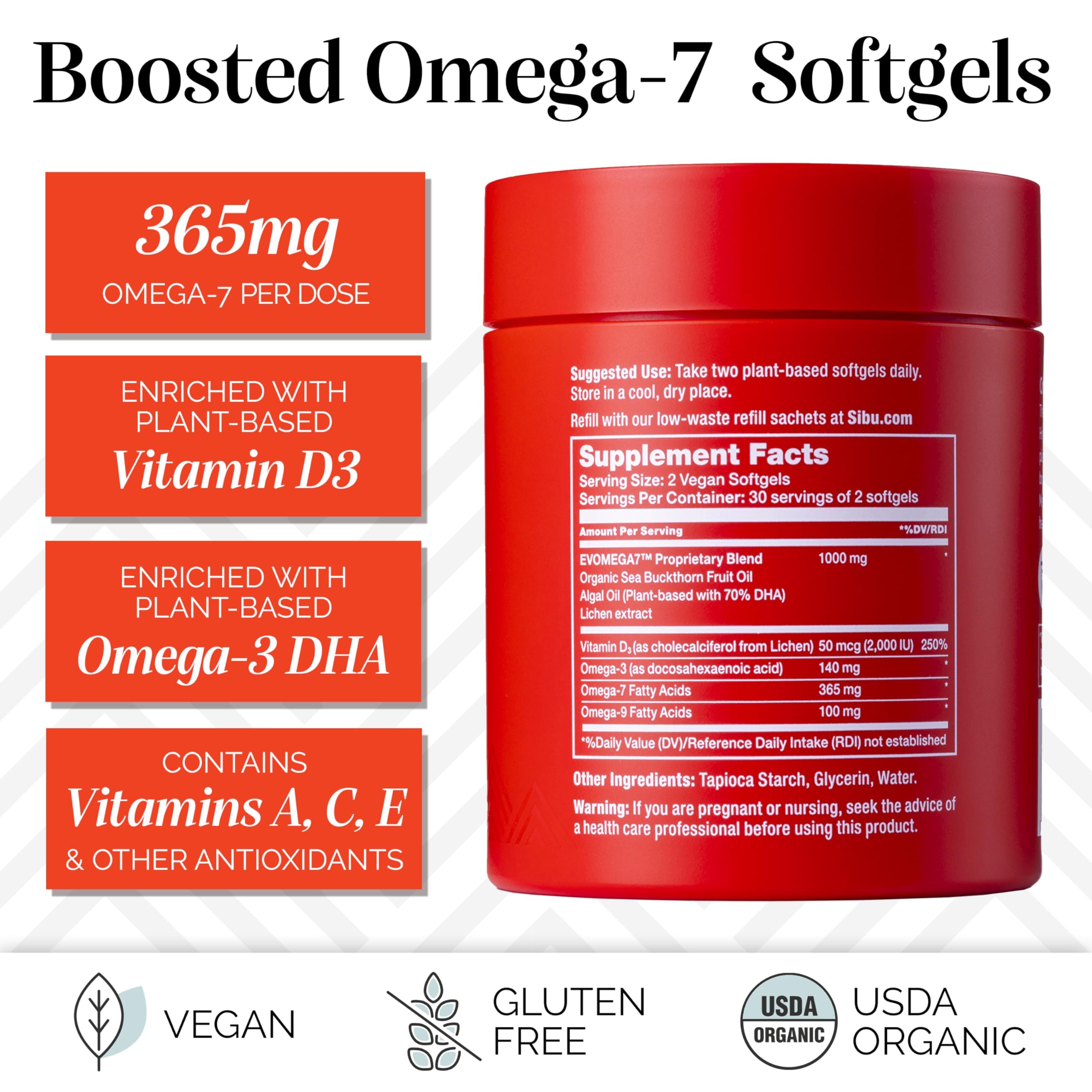 Sibu plant-based Vitamin D3 DHA softgels — supports bone, heart, and brain wellness