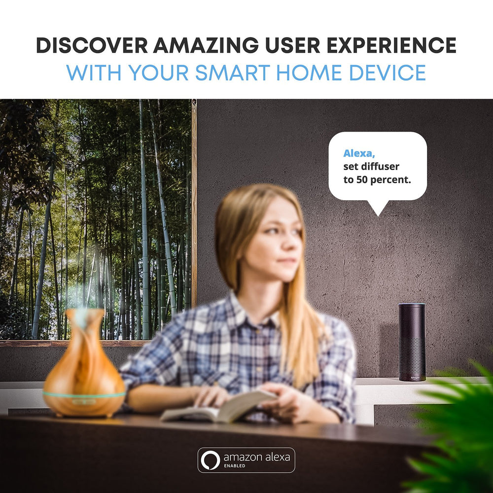 Sierra Modern Home diffuser in the box with power cable and manuals