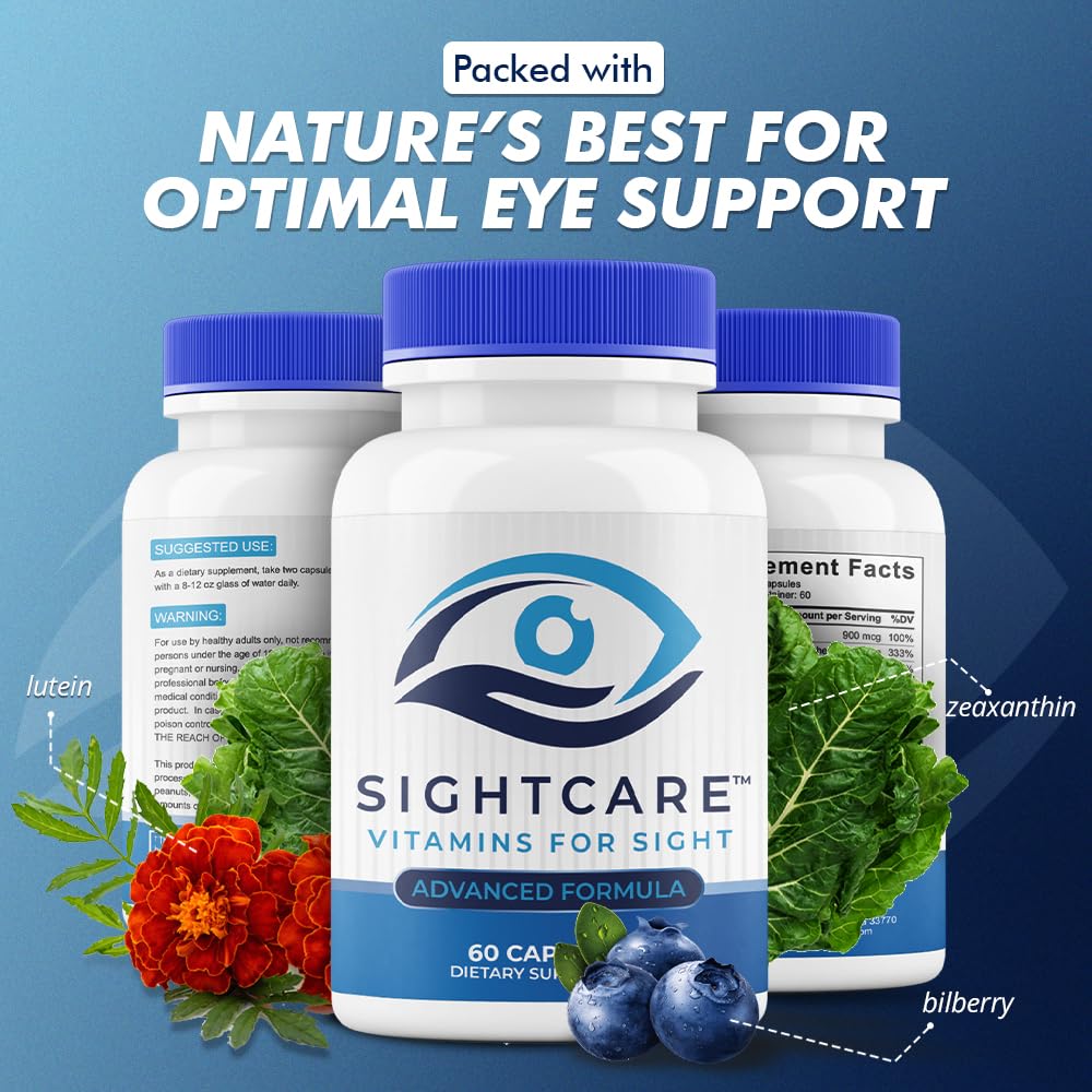 SightCare packaging bottle top view indicating full-month supply.