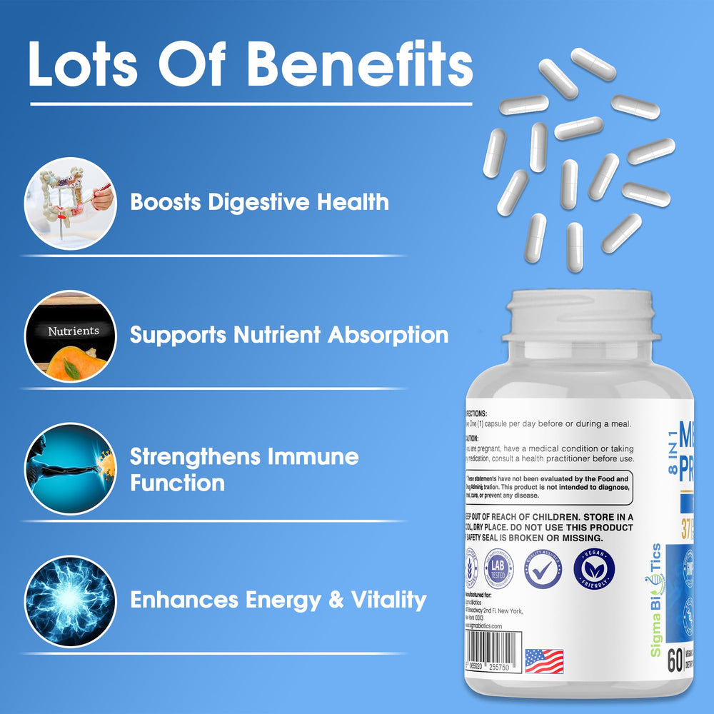 SigmaBiotics Probiotics Men made in USA facility indicating quality and purity assurance.