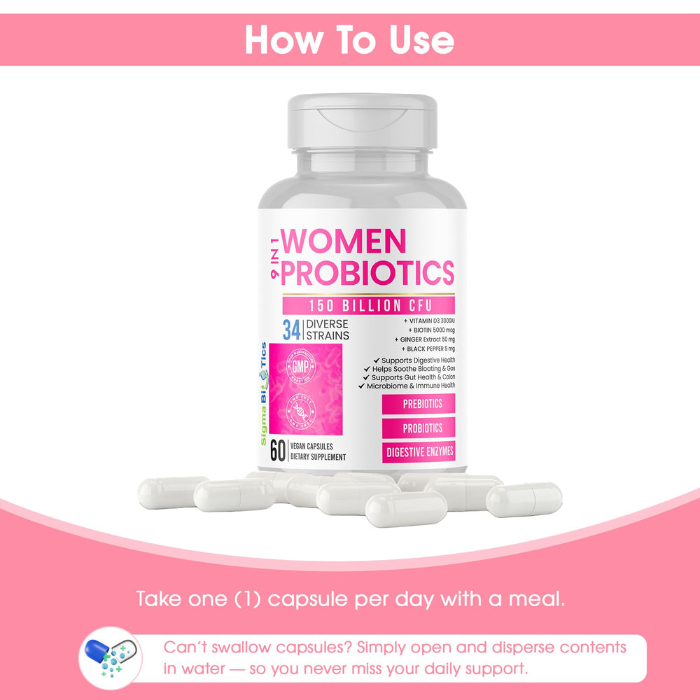 Lifestyle shot of a daily routine with SigmaBiotics bottle on nightstand