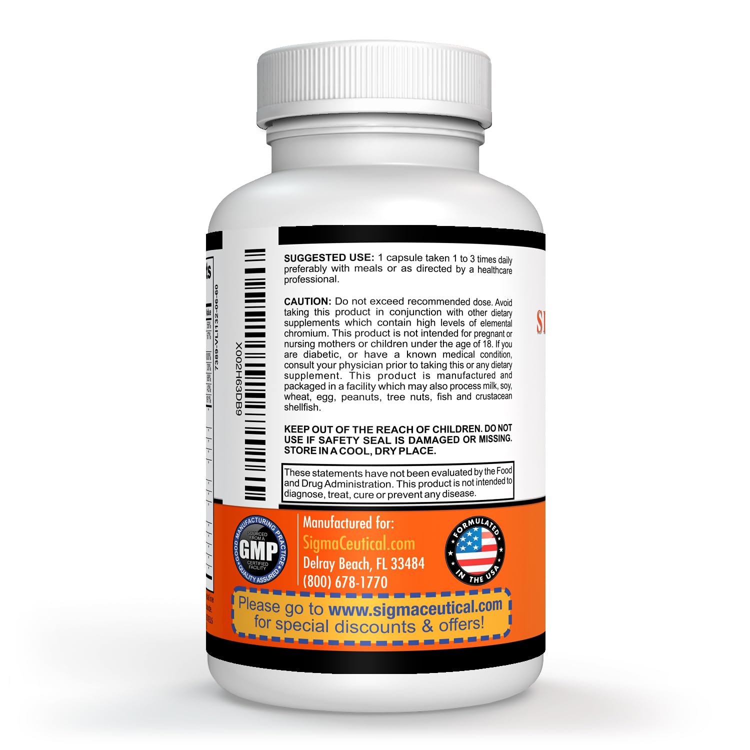 Sigmaceutical bitter melon and banaba blend bottle highlighting appetite signals.