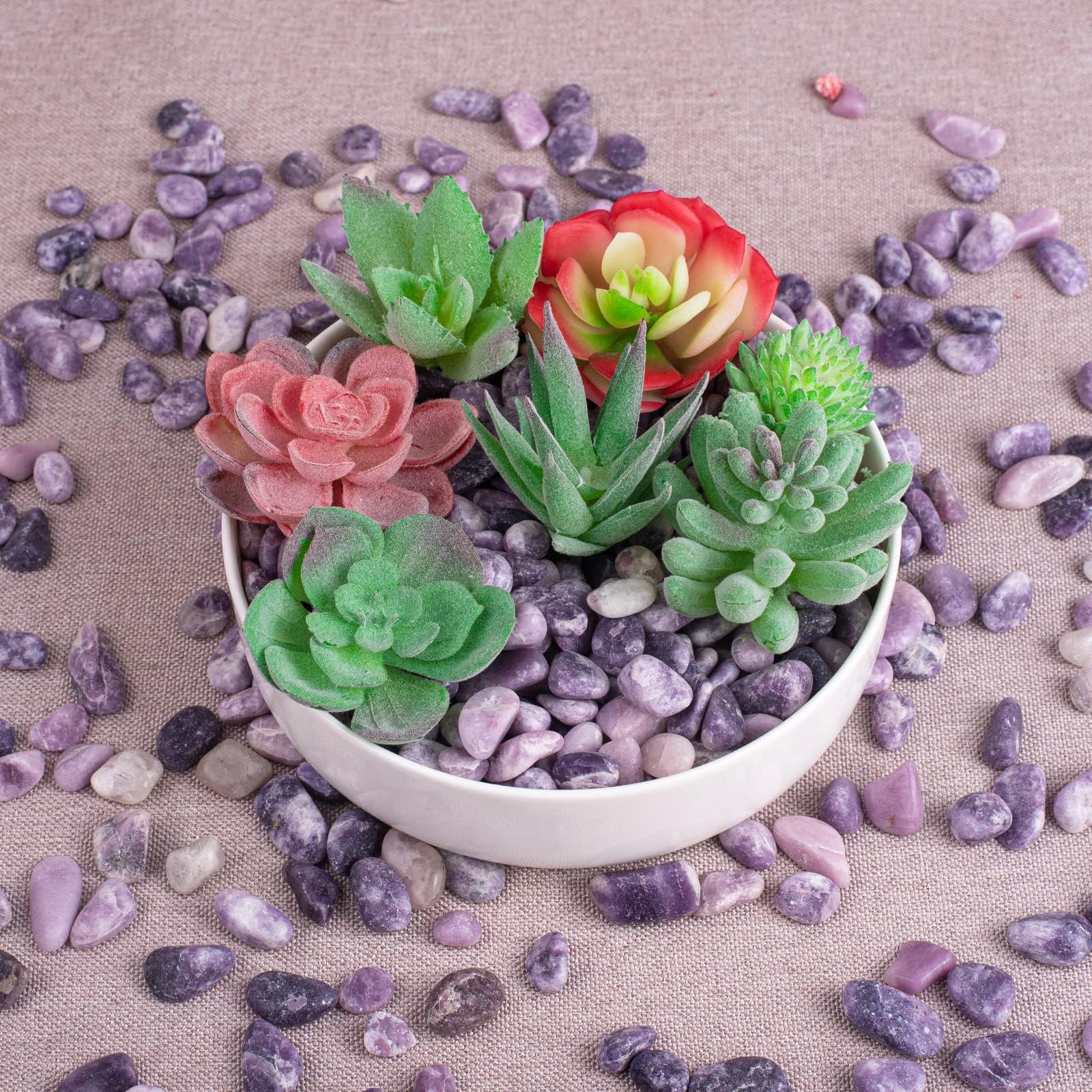 SigMntun crystal mix with agate and jasper including Lepidolite for crafts.