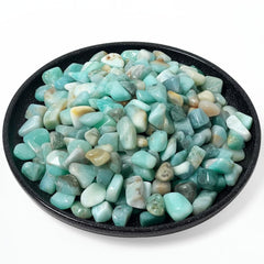SigMntun Amazonite crystal chips for crafting, decor, and energy work.