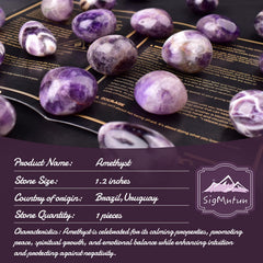 SigMntun amethyst palm stone for meditation, promoting mindful breathing and centered energy.