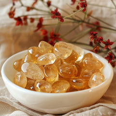 SigMntun crystal chips home decor ambiance with warm glow.
