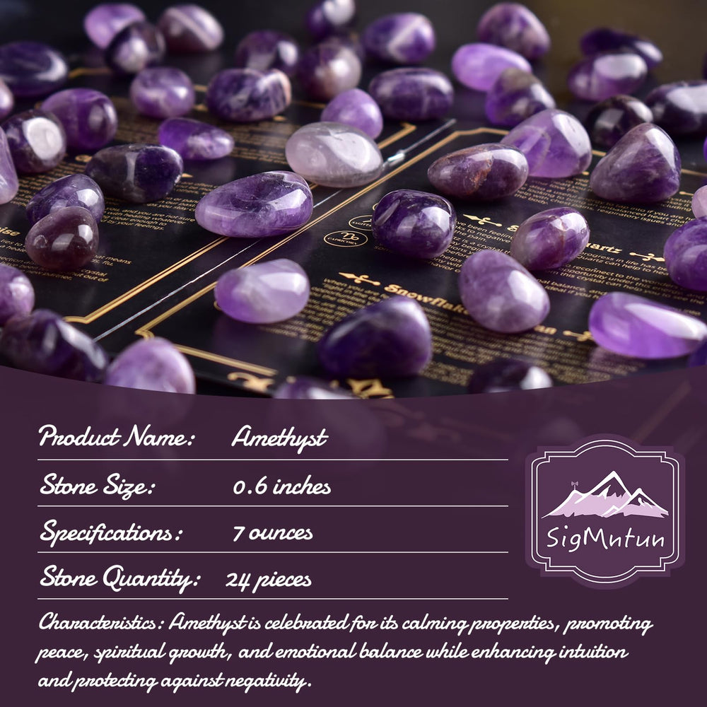 SigMntun amethyst crystals arranged in a bowl for calming decor.