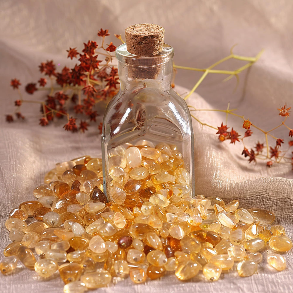 SigMntun ethically sourced citrine chips emphasize responsible sourcing.