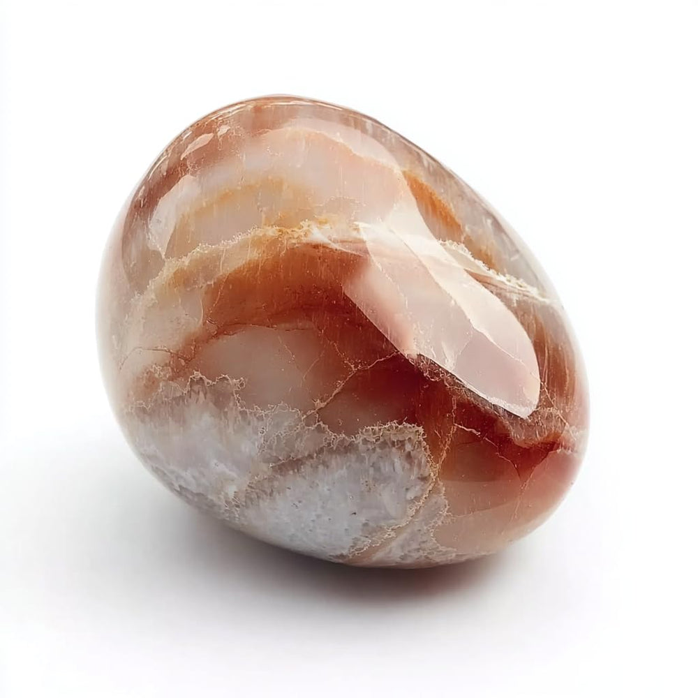 SigMntun handpicked Gobi agate crystal close-up shows natural patterns, ideal for mindful display.