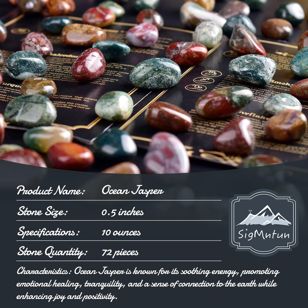 SigMntun handpicked Ocean Jasper stones ideal for chakra balancing and calm energy