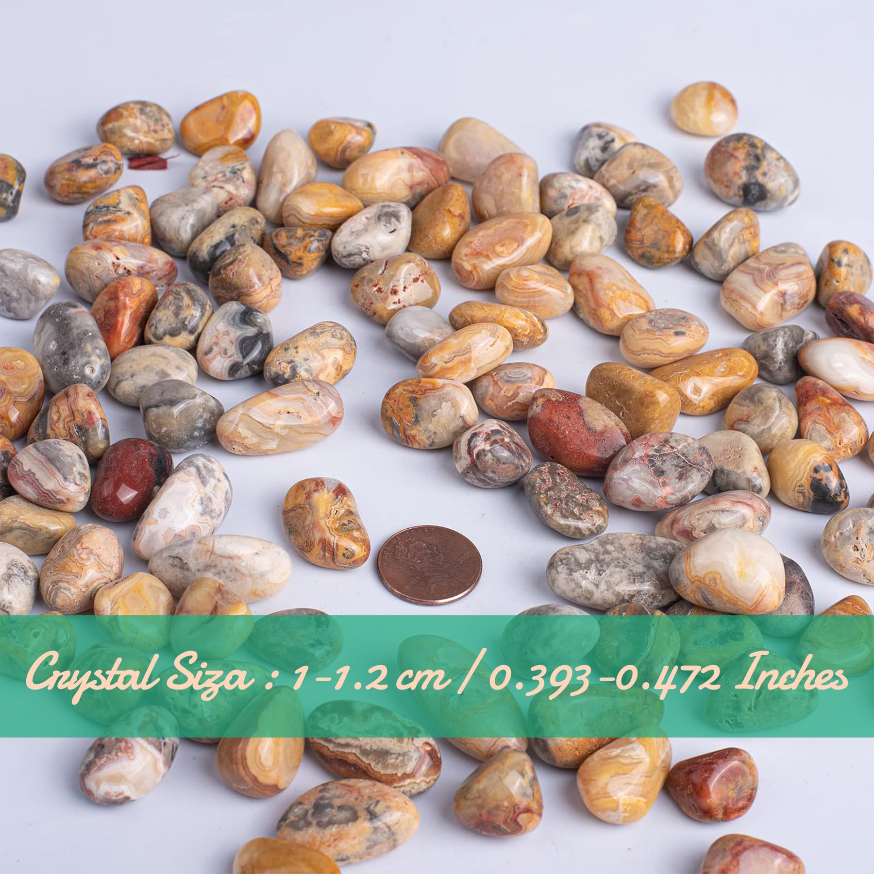 SigMntun handpicked tumbled stones for crystal healing decor and craft projects.