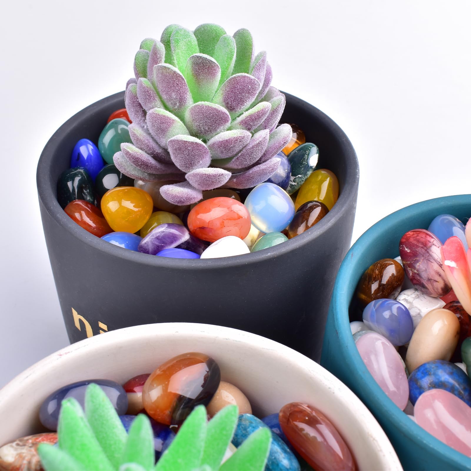 SigMntun Lepidolita: decoración de escritorio con piedras naturales.