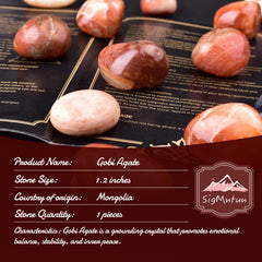 SigMntun meditation crystal palm-stone fosters focus during breathing and reflection.