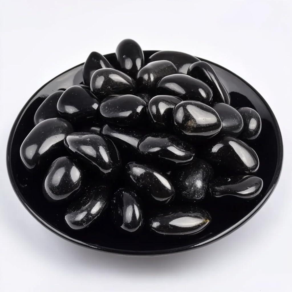 SigMntun Obsidian Healing Crystal Set: 24 polished stones for meditation and balance.
