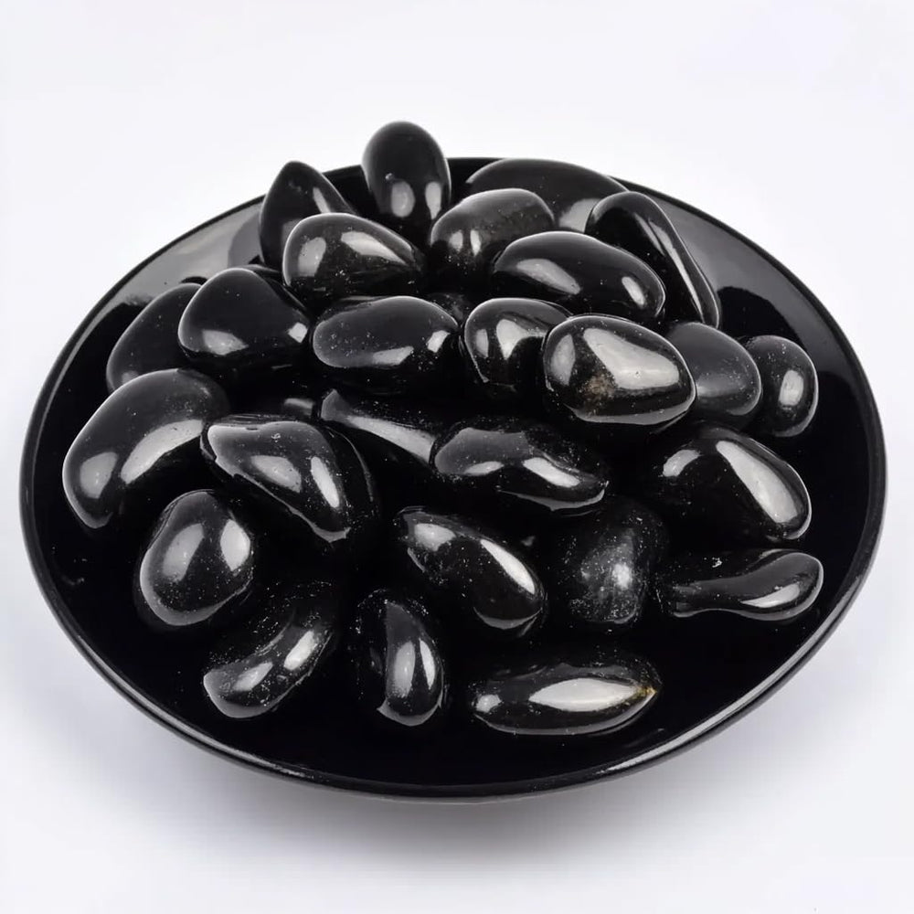 SigMntun Obsidian Healing Crystal Set: 24 polished stones for meditation and balance.