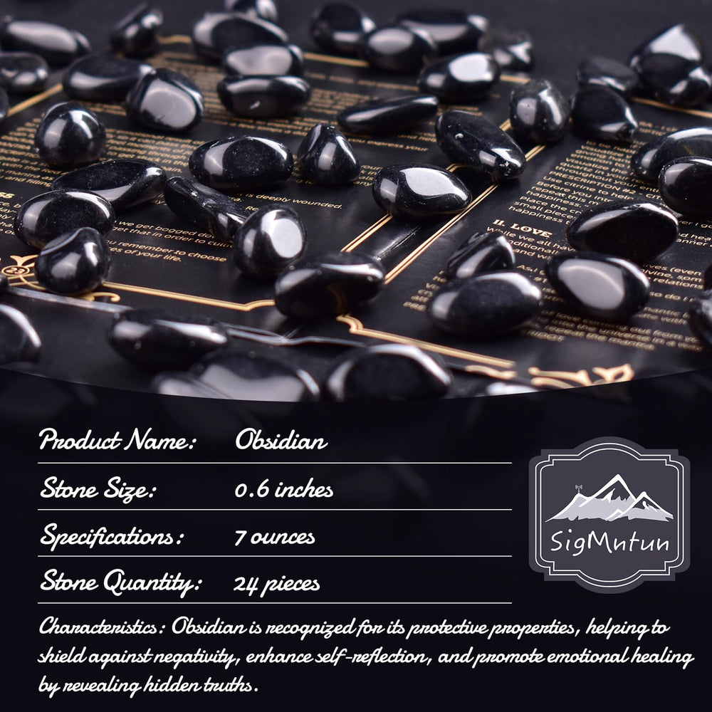 SigMntun Obsidian healing stones polished for mindful crafting and décor.
