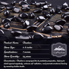 SigMntun Obsidian healing stones polished for mindful crafting and décor.