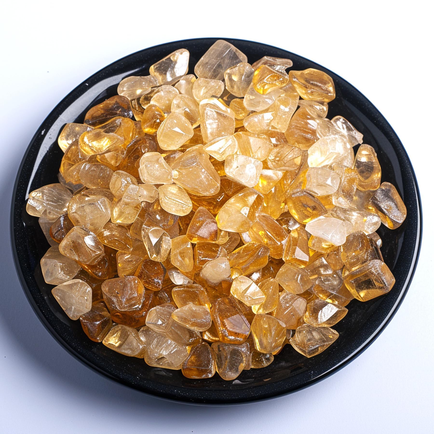 SigMntun polished Brazilian citrine chips collection for crafts and home decor.
