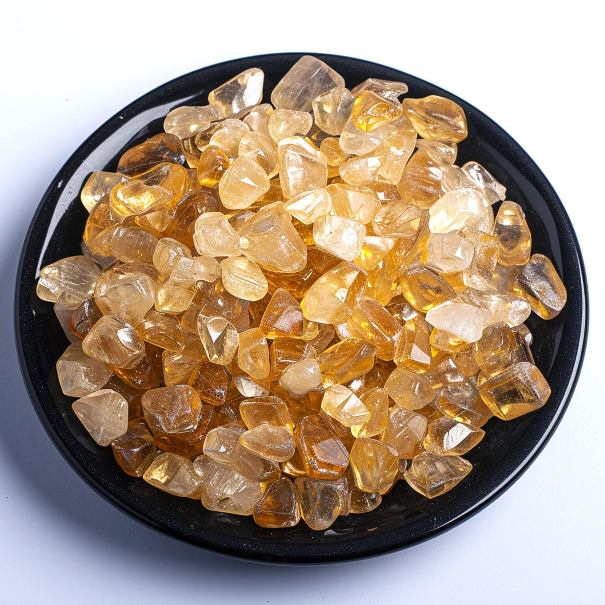 SigMntun polished Brazilian citrine chips collection for crafts and home decor.