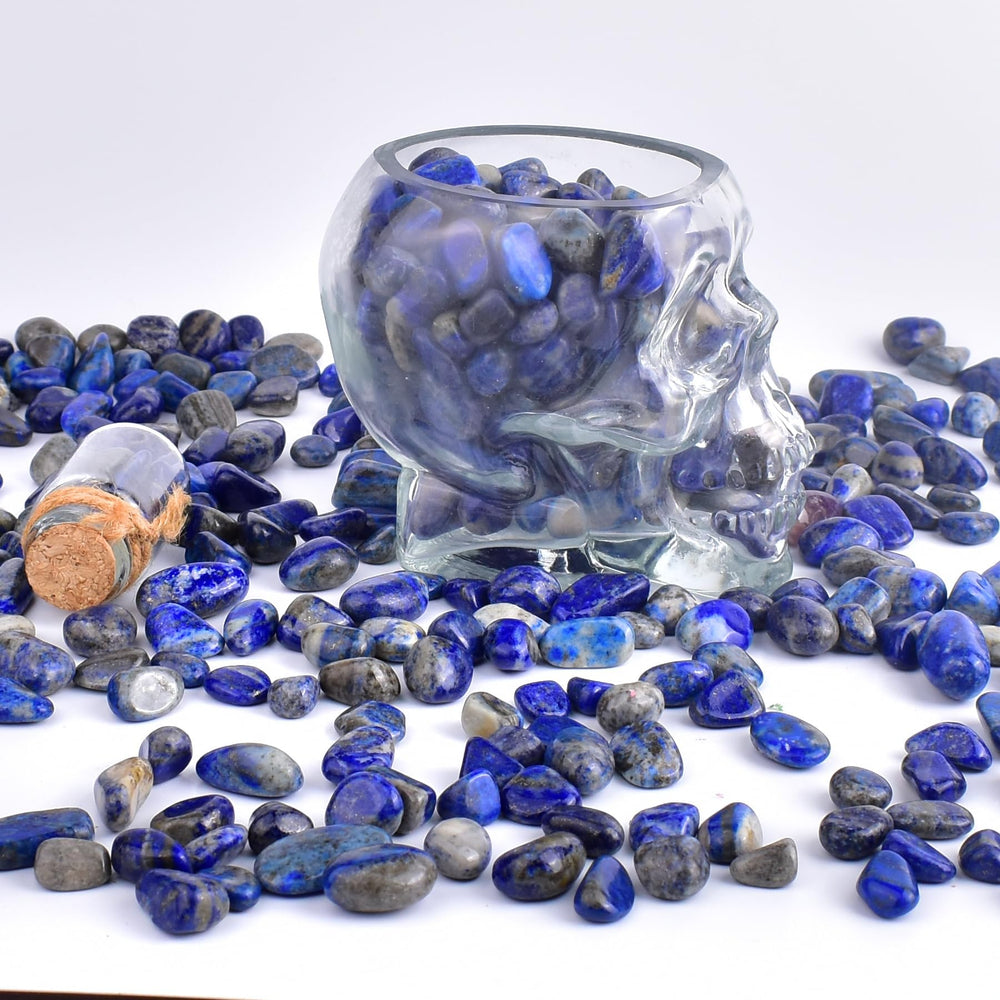 SigMntun polished lapis lazuli in hand for tactile, mindful rituals