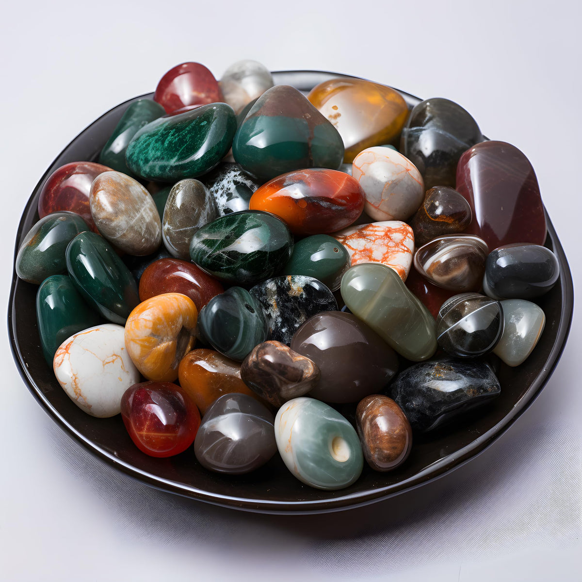 SigMntun polished Ocean Jasper 72-piece set for stylish home décor and energy work