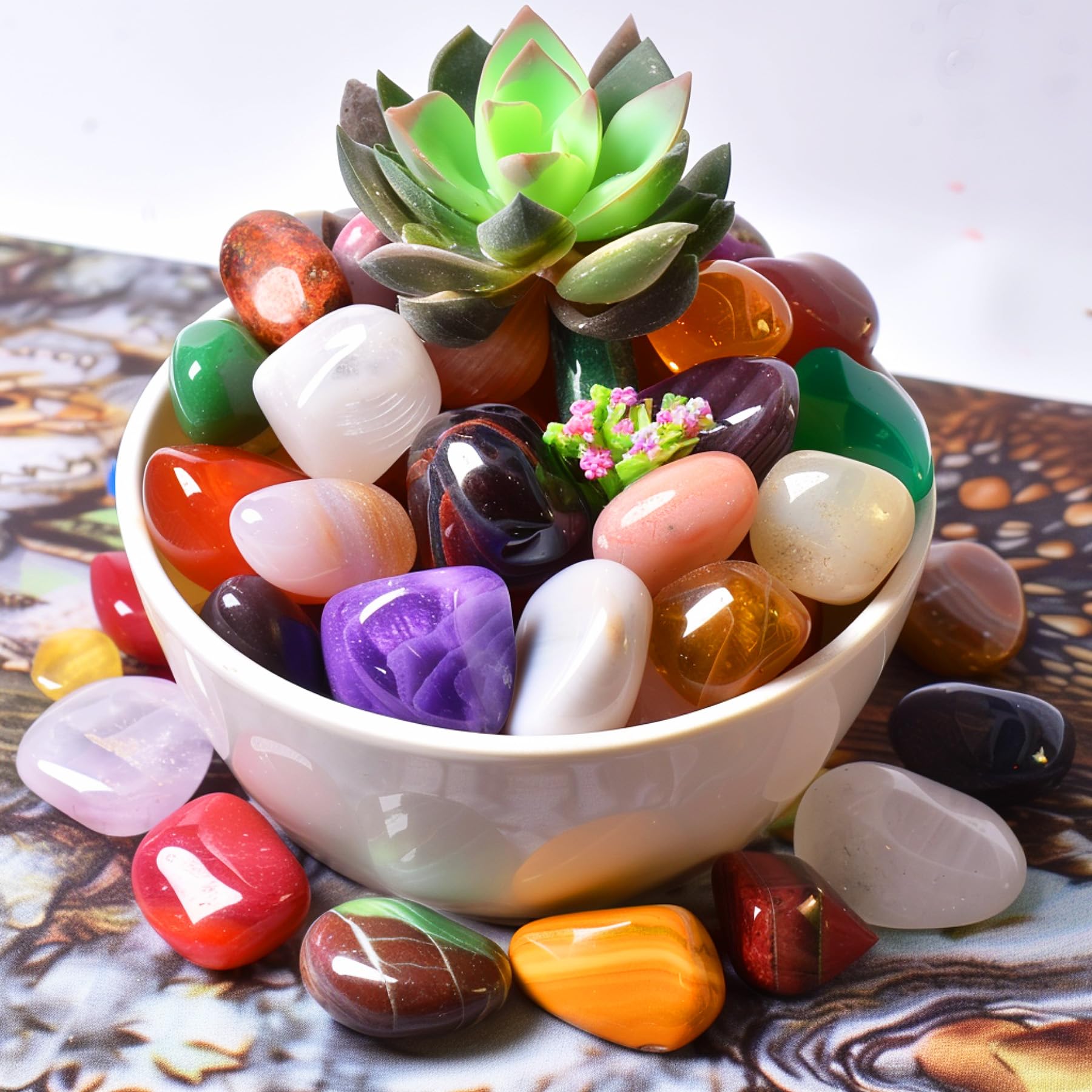 SigMntun polished stone set tiger's eye for grounding and focus