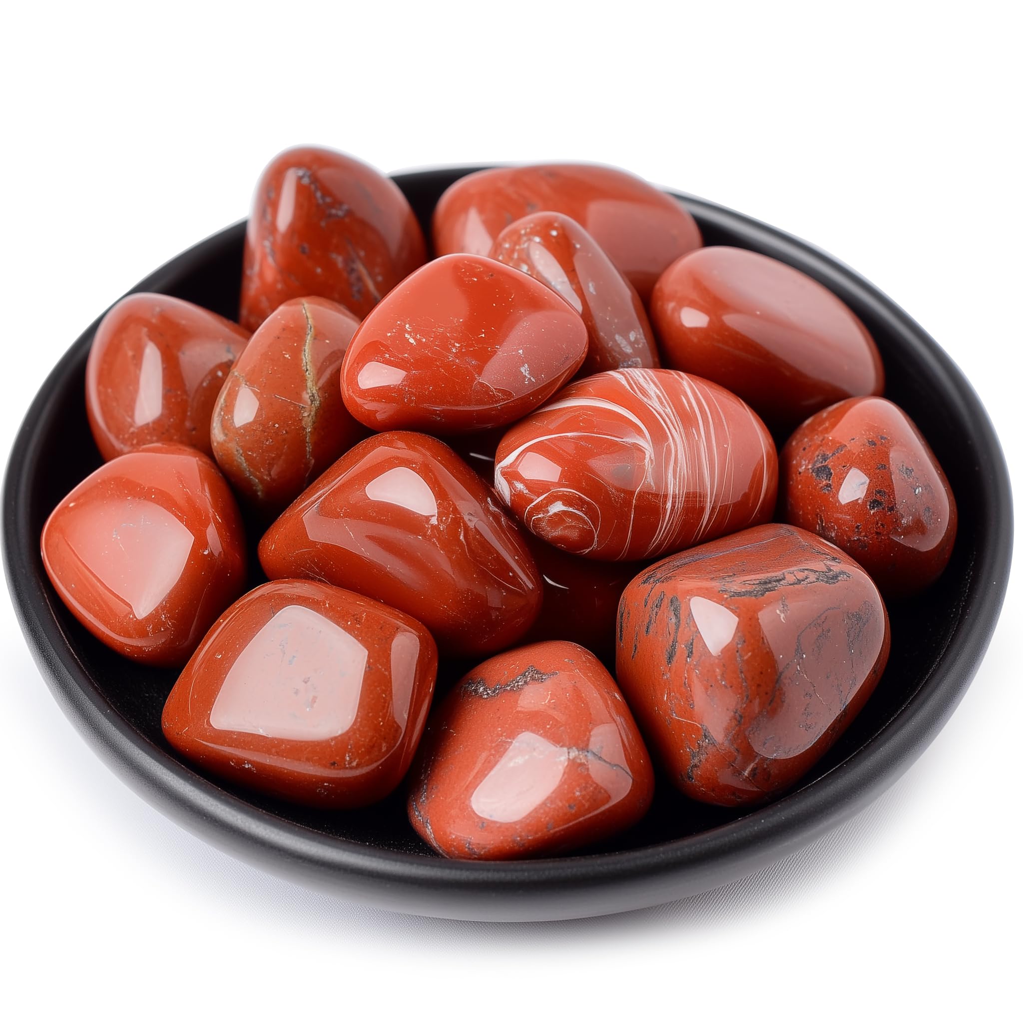 SigMntun red jasper polished stones for meditation and calm energy at home.