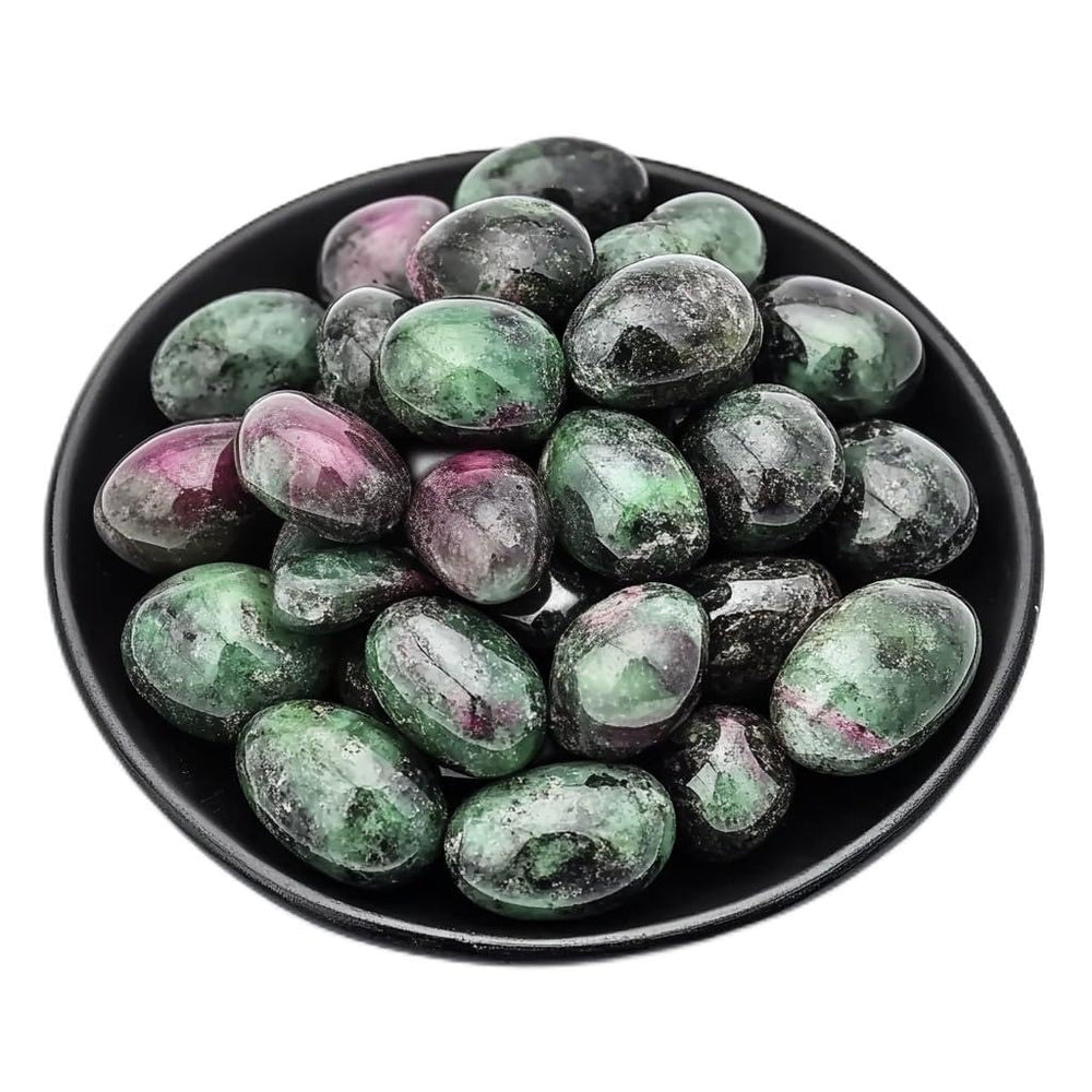 SigMntun Ruby Zoisite set natural polished stones for meditation and chakra balance