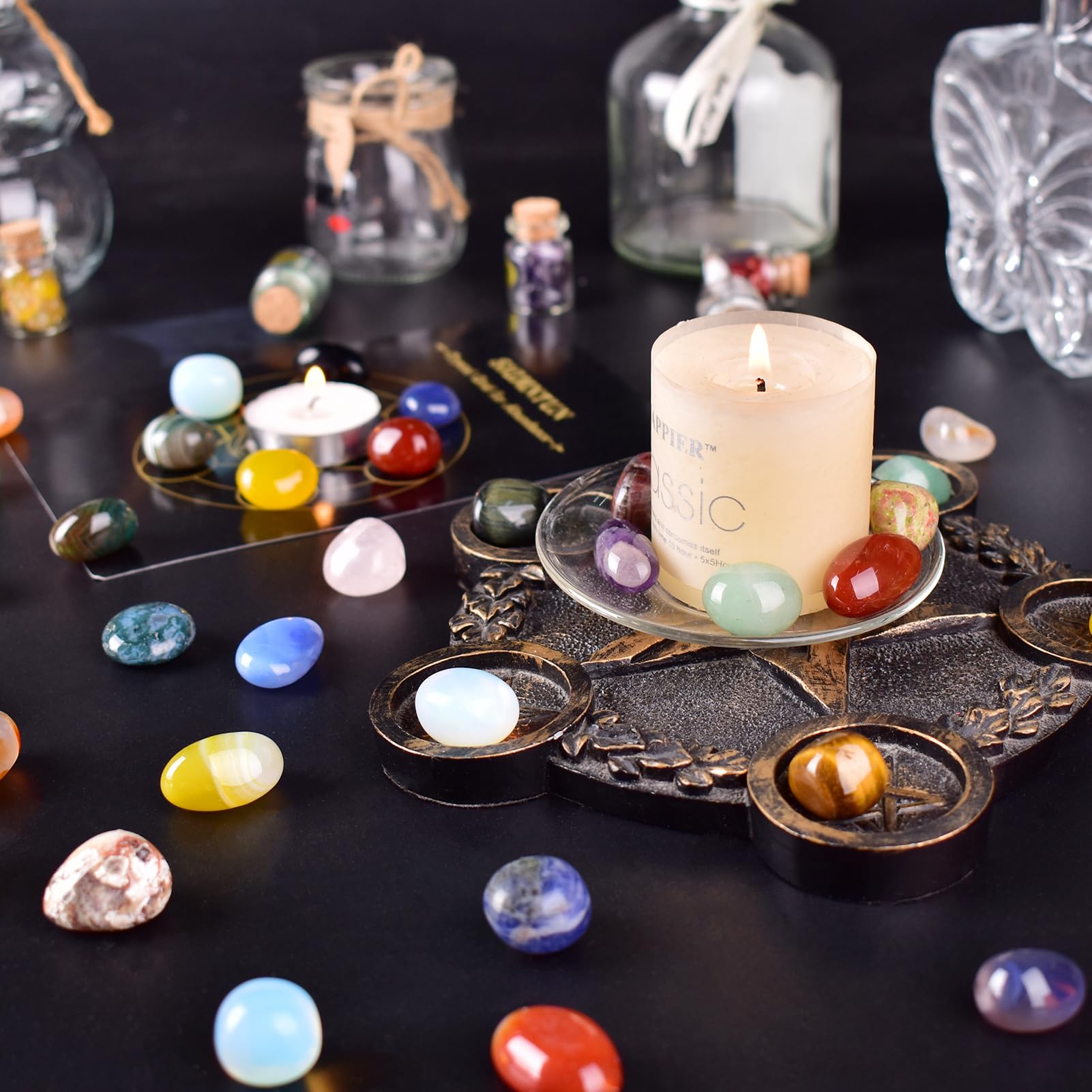 SigMntun Ruby Zoisite stones during meditation enhance grounding and intention