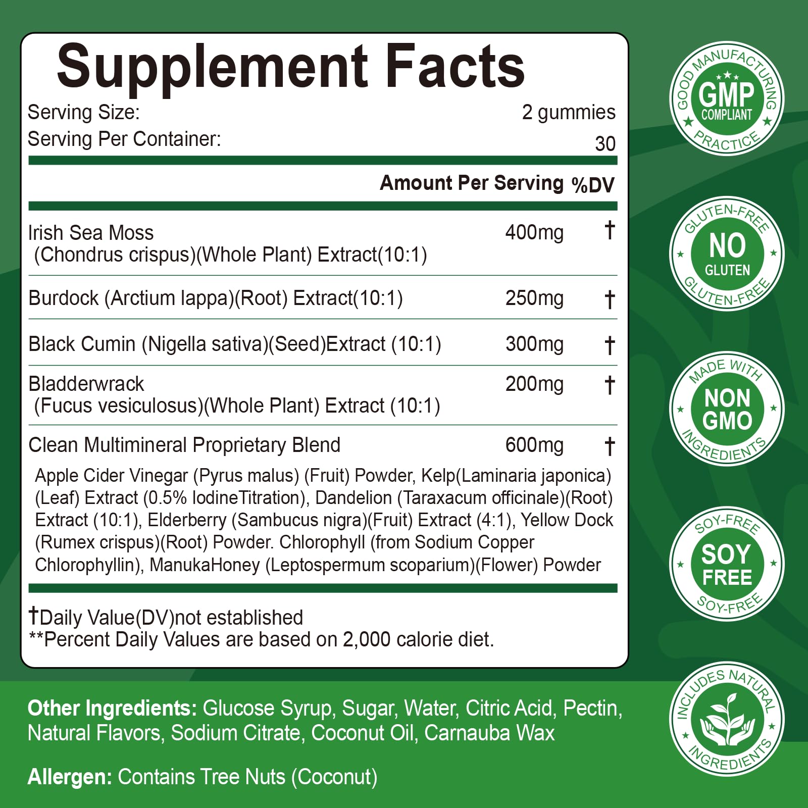 SIGNILIFE Sea Moss Gummies close-up showing texture and natural ingredients for vitality.