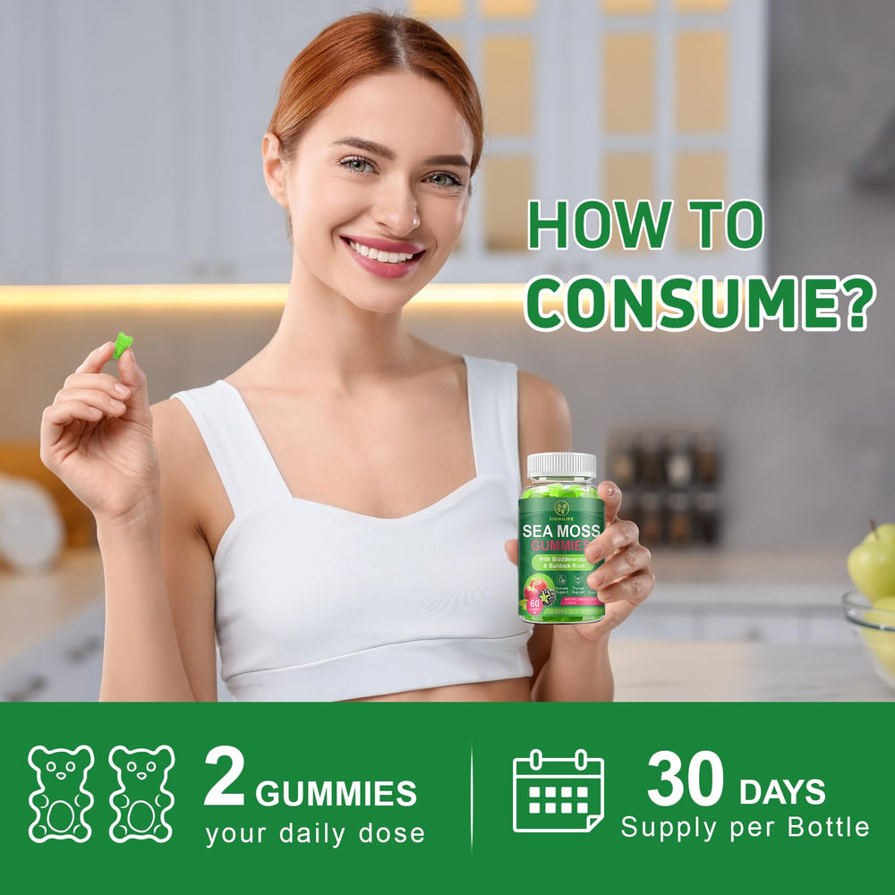 SIGNILIFE Sea Moss Gummies family-friendly daily wellness on a busy schedule.