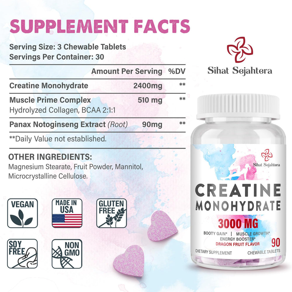 Sihat Sejahtera heart-shaped chew close-up showcasing easy-dose design