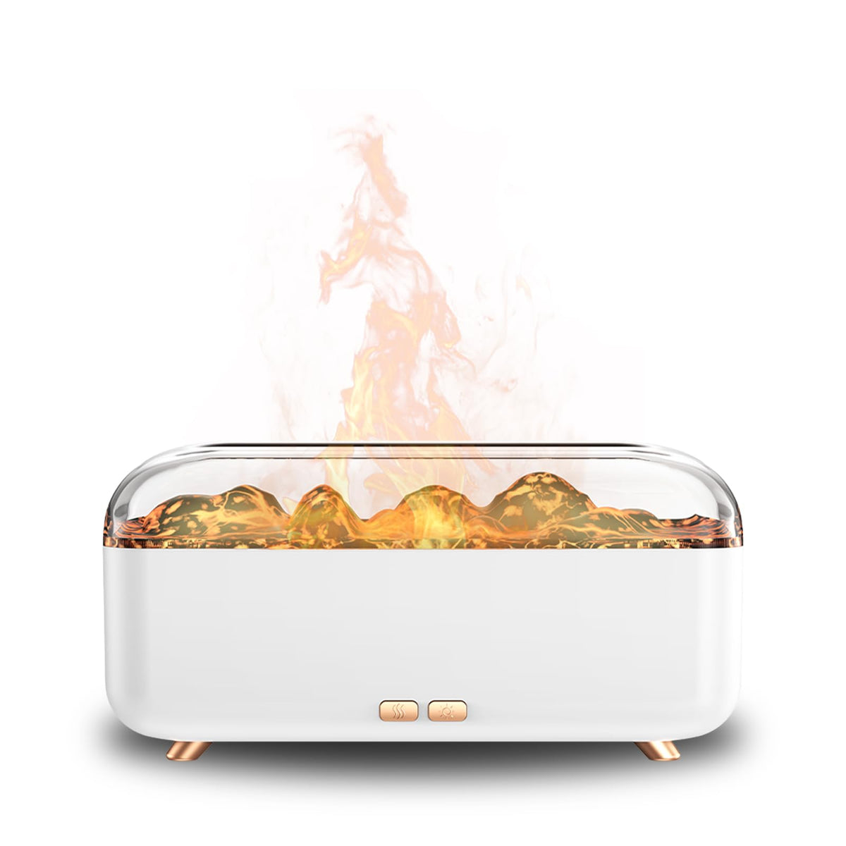 SIHUADON diffuser with flame light creates cozy ambiance in the living room