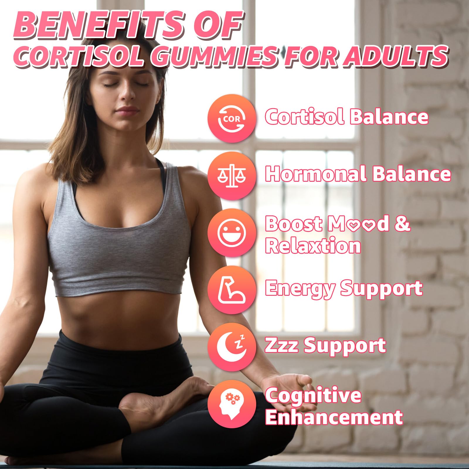 Sijigood cortisol gummies in mixed berry color for mood support