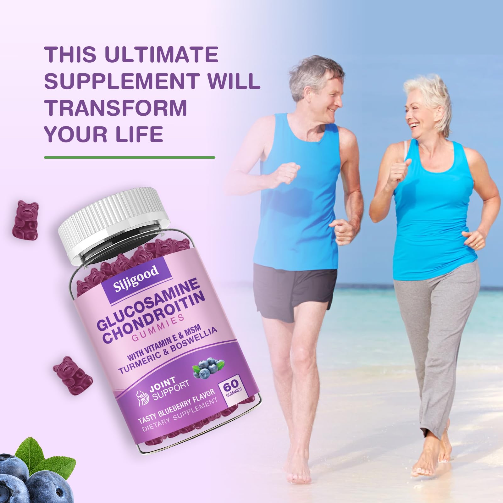Sijigood Glucosamine Chondroitin Gummies morning routine image with flavor and practicality