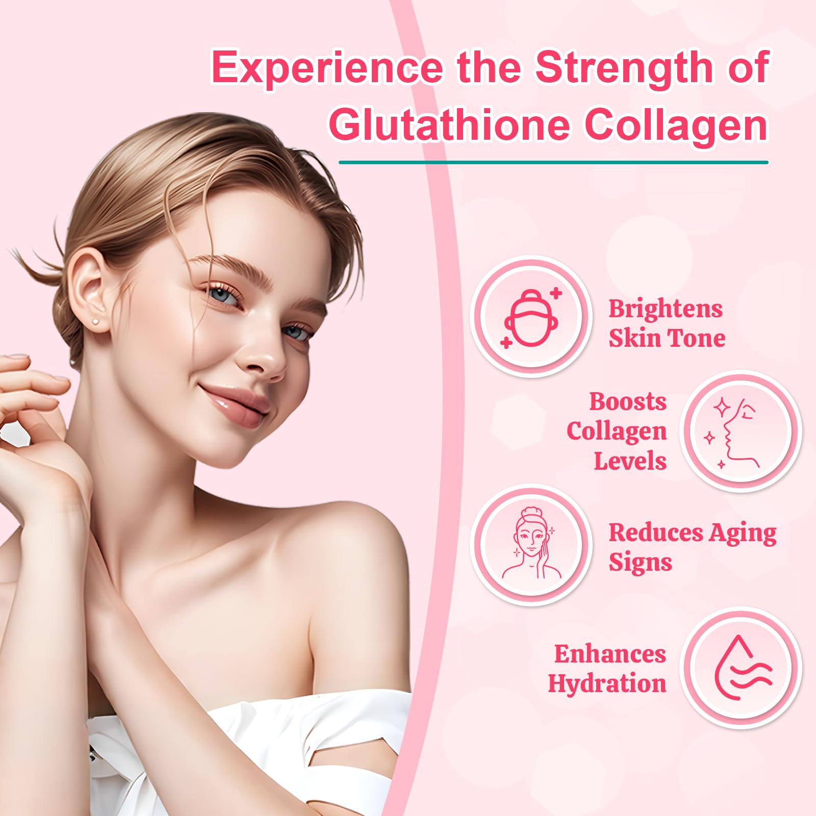 Sijigood Glutathione Collagen Gummies label closeup shows ingredient details for skin hydration.