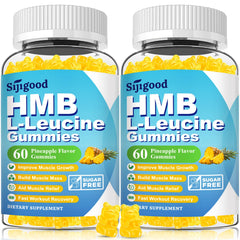 Sijigood HMB-L-Leucine gummies bottle front with pineapple flavor for daily use