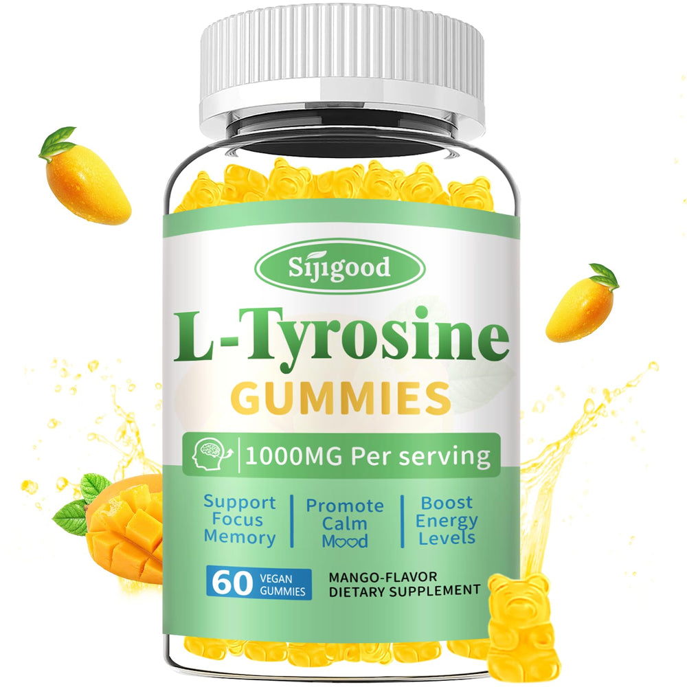 Sijigood L-Tyrosine Gummies bottle front for focus and energy support.